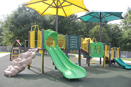 A playground in the greenbelt area